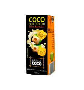 AGUA DE COCO QUADRADO MARACUJA 27X200ML