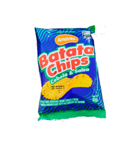 BATATA CHIPS CEBOLA E SALSA AMAVITA 20X45G